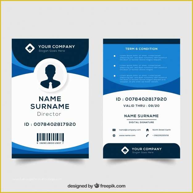 Company Id Template Free Of Id Card Template Vector