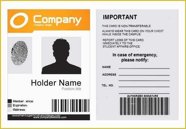 Company Id Template Free Of Pany Id Template Psd Xonekdesign