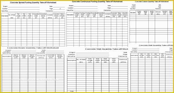 Concrete Estimate Template Free Of Download Concrete Construction Cost Estimator Spreadsheet