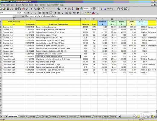 Concrete Estimate Template Free Of Download Free Concretecost Estimator for Excel