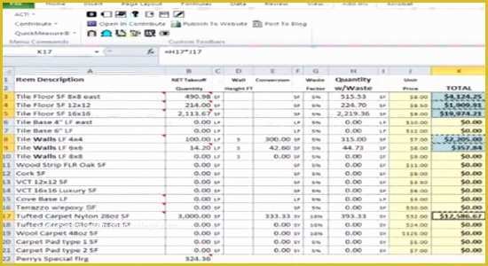 Concrete Estimate Template Free Of Free Estimating software Takeoff Template Concrete Spreadsheet