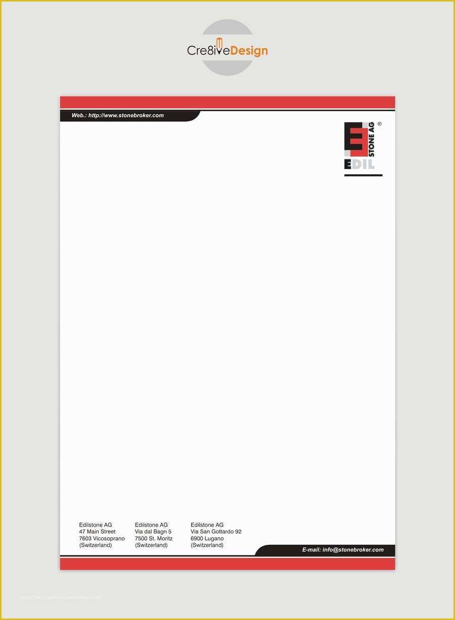 Construction Company Letterhead Template Free Of Letterhead Design for Construction Pany