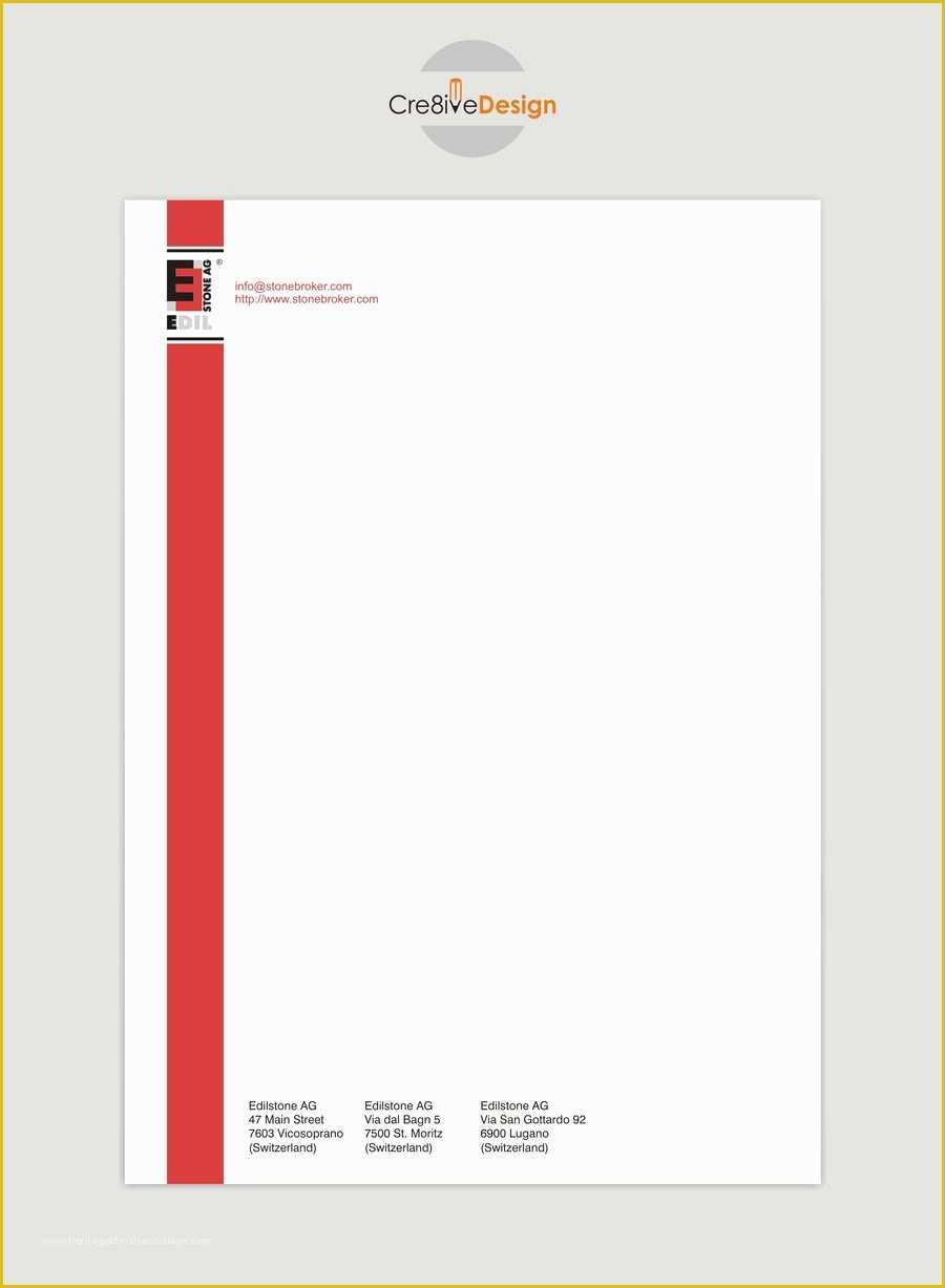 Construction Company Letterhead Template Free Of Letterhead Design for Construction Pany