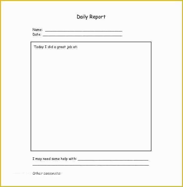 Construction Daily Report Template Free Of Daily Report Templates 8 Free Samples Excel Word