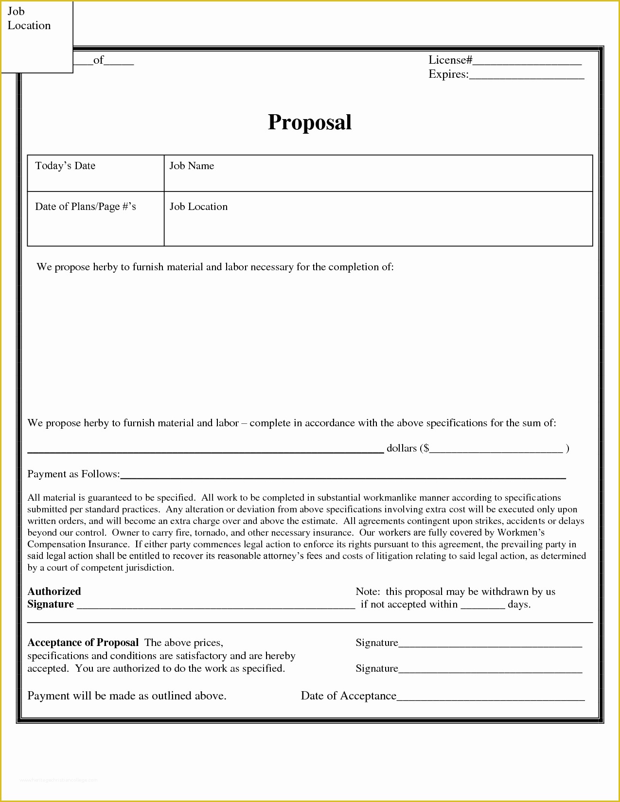 Construction Job Proposal Template Free Of 9 Best Of totally Free Proposal Templates