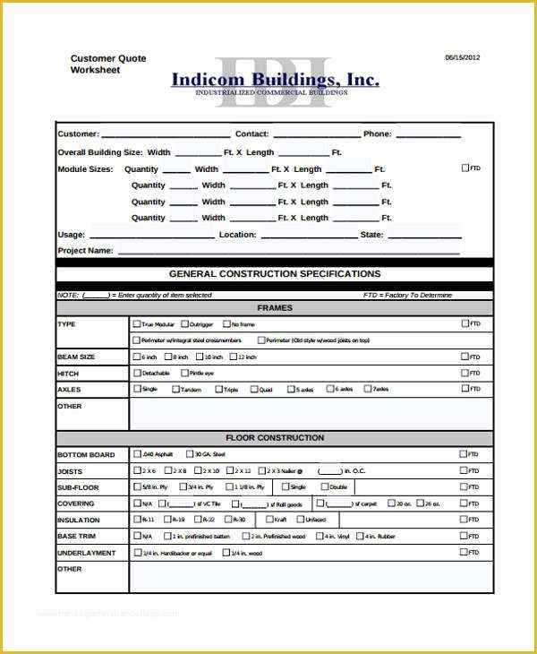 Construction Quotes Templates for Free Of 14 Construction Quotation Templates Ai Psd Google