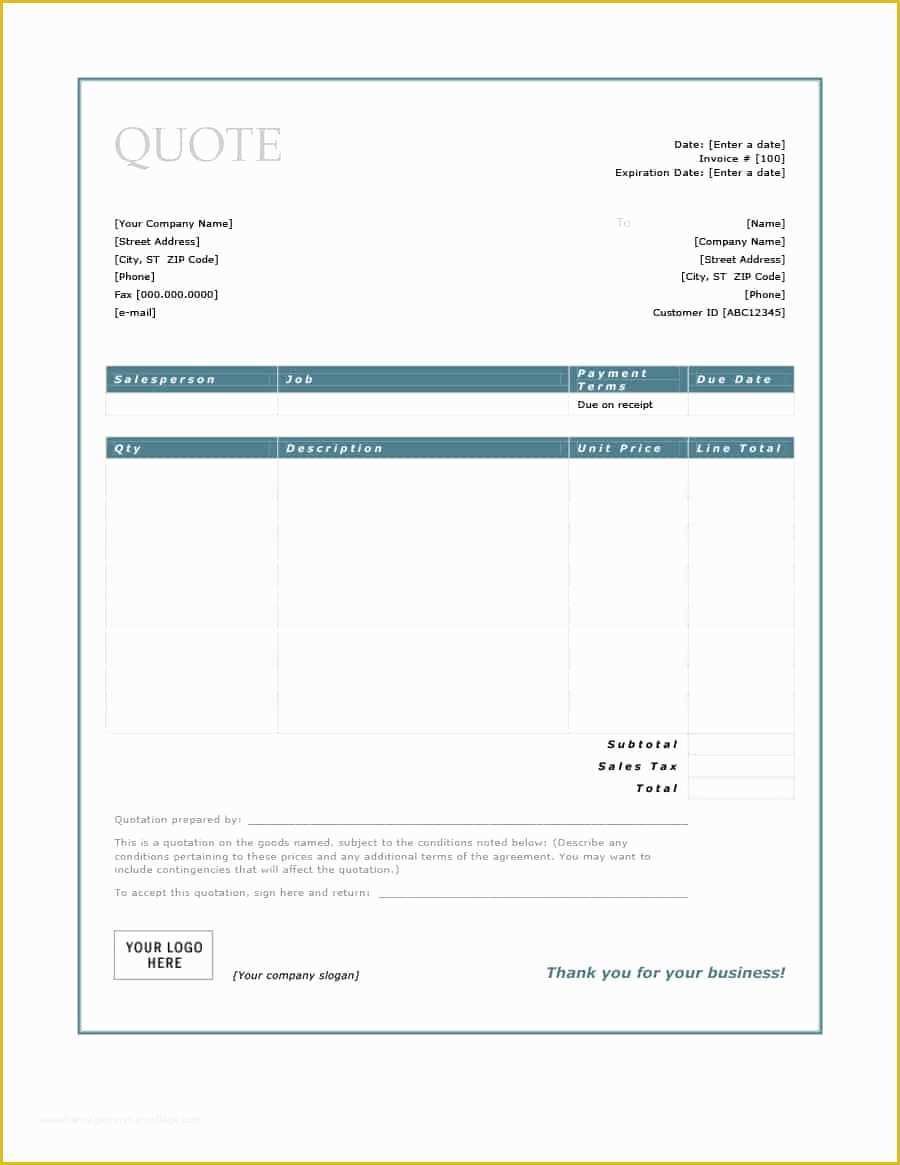 Construction Quotes Templates for Free Of 47 Professional Quote Templates Free Download