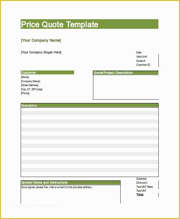 Construction Quotes Templates for Free Of Quotation Template Wevo