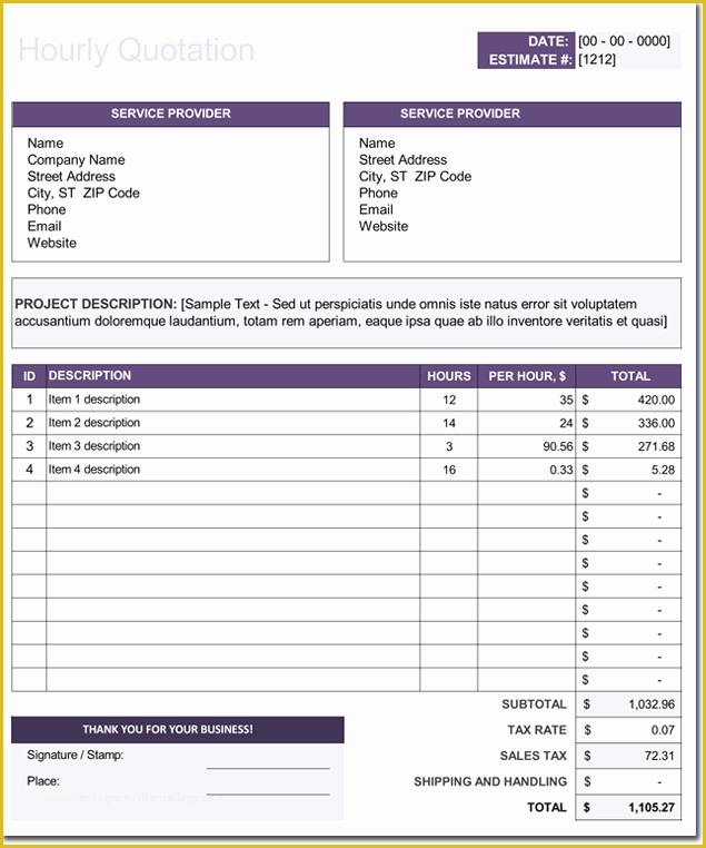 Construction Quotes Templates for Free Of Quotation Templates – Download Free Quotes for Word Excel