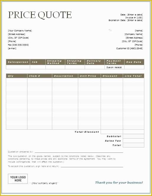 Construction Quotes Templates for Free Of Quotation Templates