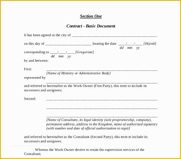 Consulting Agreement Template Free Of 10 Consulting Contract Templates Pdf Doc