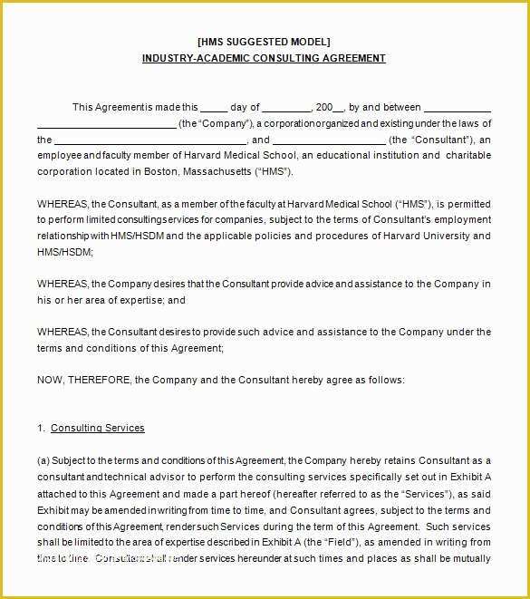 Consulting Agreement Template Free Of 10 Consulting Contract Templates Pdf Doc