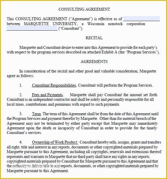 Consulting Agreement Template Free Of 10 Sample Consulting Agreements