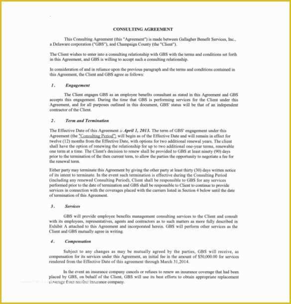 Consulting Agreement Template Free Of 15 Consulting Agreement Templates Docs Pages