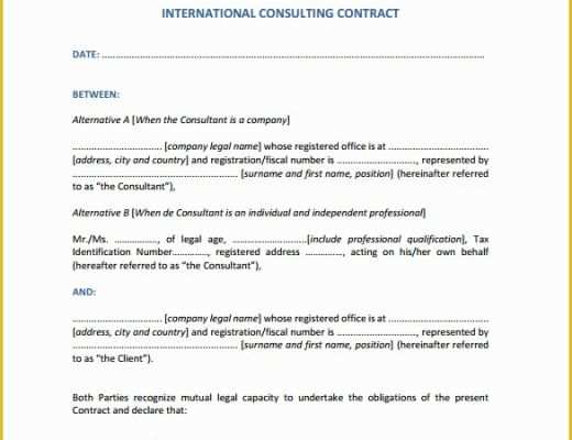 Consulting Agreement Template Free Of 8 Consultant Contract Templates to Download for Free