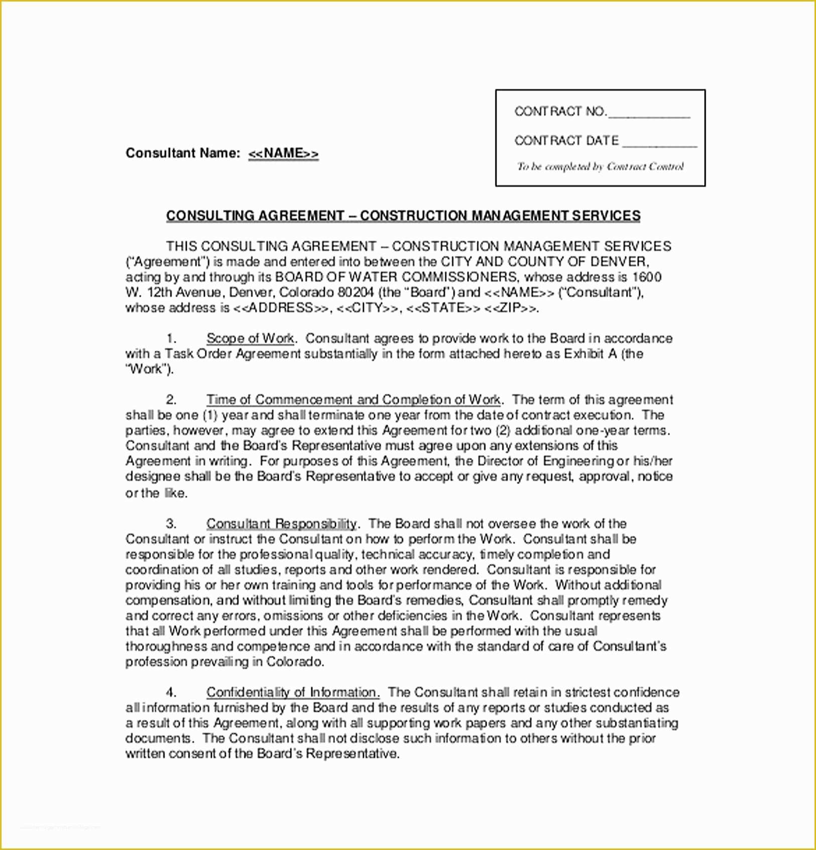 Consulting Agreement Template Free Of 9 Consulting Agreement Template