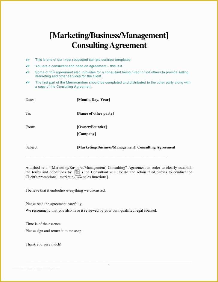 Consulting Agreement Template Free Of Agreement Templates