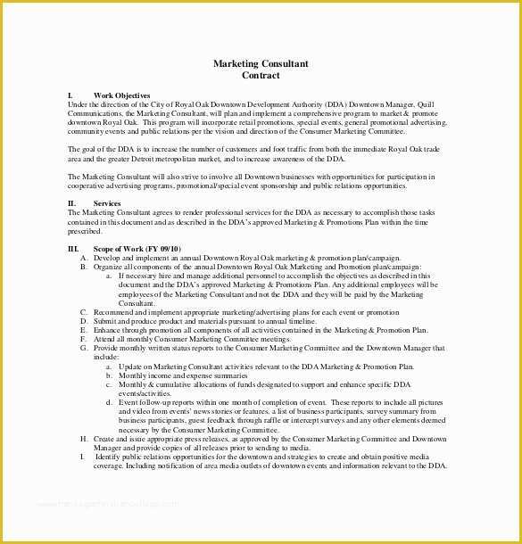Consulting Agreement Template Free Of Consultant Agreement Template – 15 Free Word Pdf