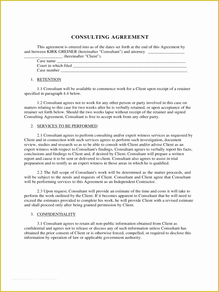 Consulting Agreement Template Free Of Consultant Agreement Template 8 Free Templates In Pdf