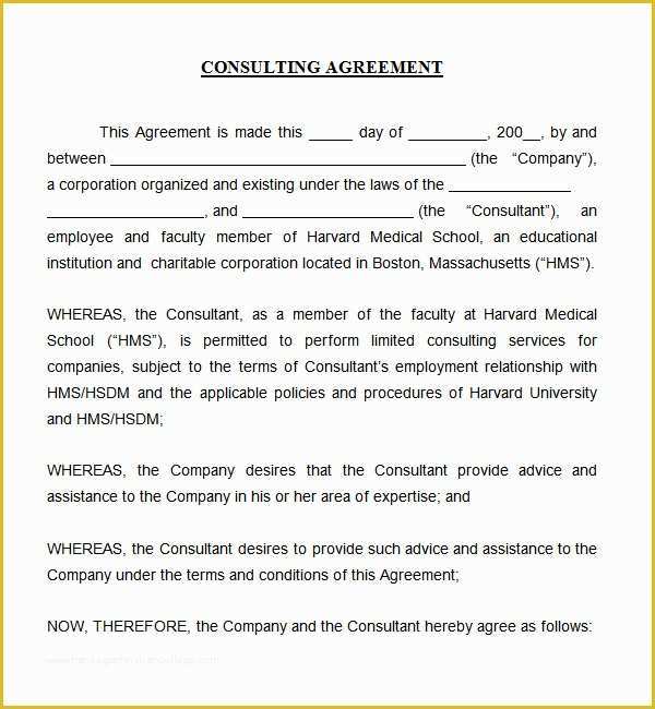 Consulting Agreement Template Free Of Consulting Agreement 5 Free Pdf Doc Download