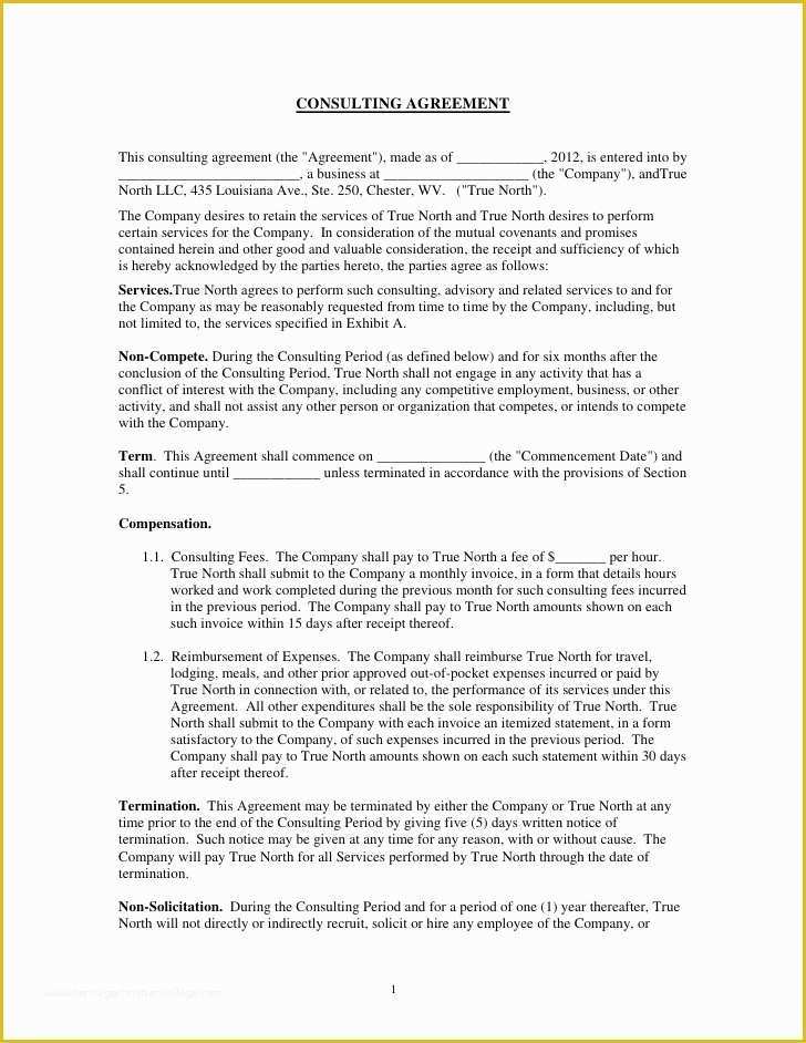 Consulting Agreement Template Free Of Consulting Agreement