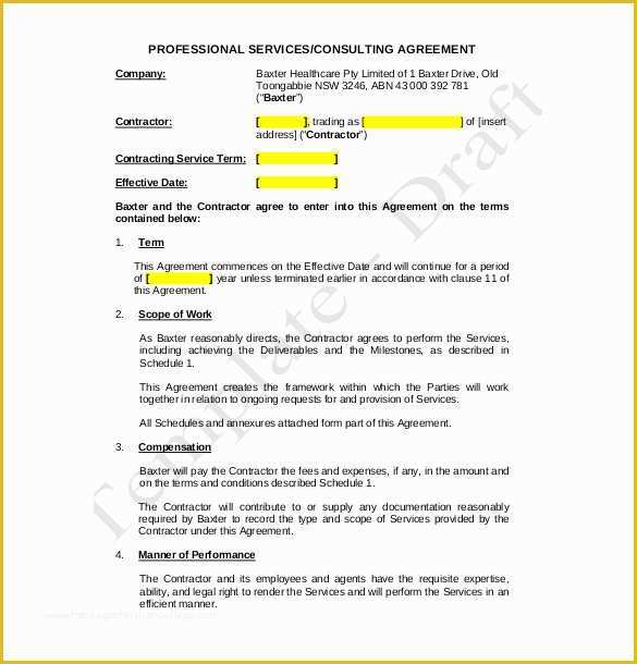 Consulting Agreement Template Free Of Consulting Agreement Template – 10 Free Word Pdf