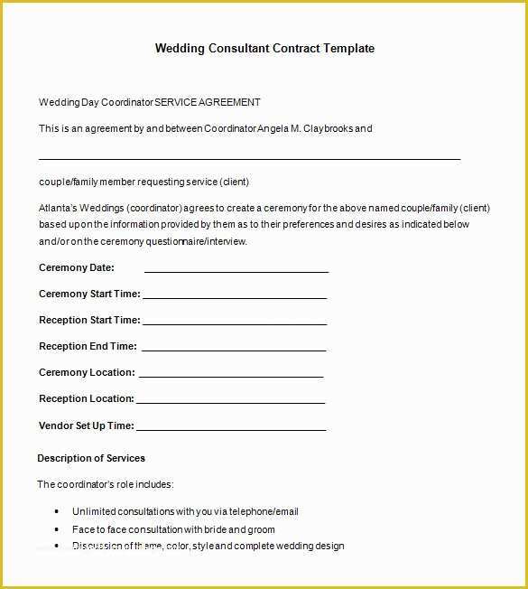 Consulting Contract Template Free Of 12 Consultant Contract Templates Free Word Pdf