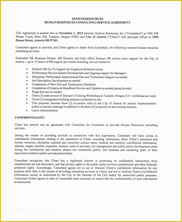 Consulting Contract Template Free Of 40 Consulting Agreement Samples