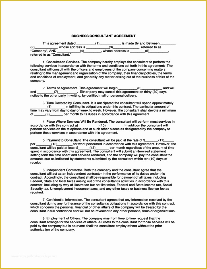 Consulting Contract Template Free Of Business Consultant Agreement Template Free Download