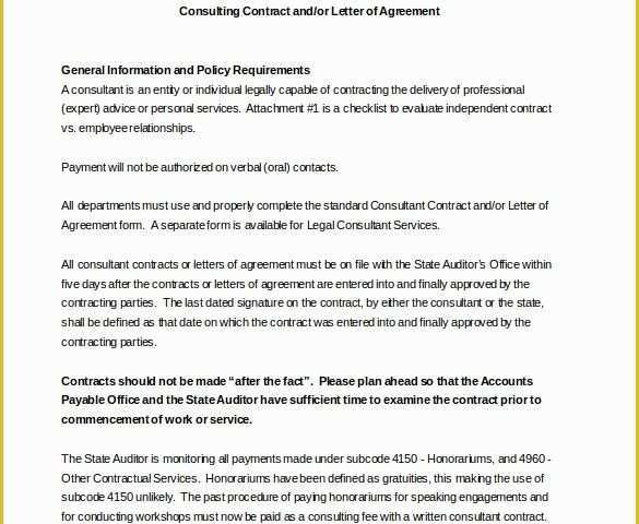 Consulting Contract Template Free Of Consultant Agreement Template – 15 Free Word Pdf