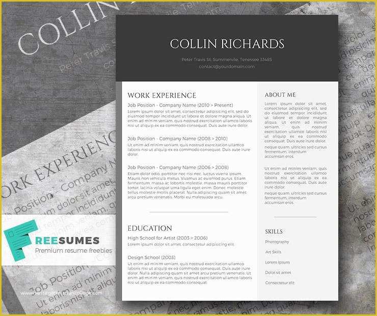 Contemporary Resume Templates Free Word Of 100 Free Resume Templates [ Psd Word ]