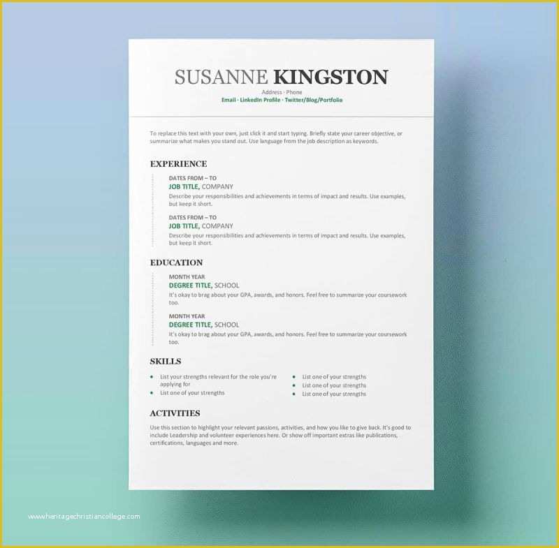 Contemporary Resume Templates Free Word Of Free Resume Templates for Word 15 Cv Resume formats to