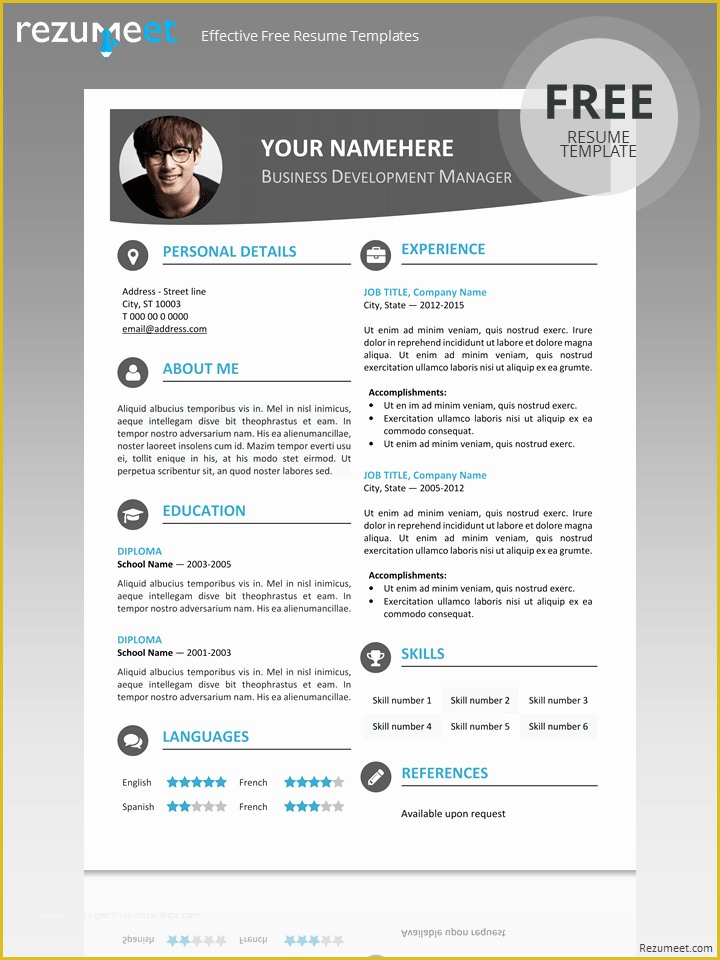 Contemporary Resume Templates Free Word Of Hongdae Modern Resume Template