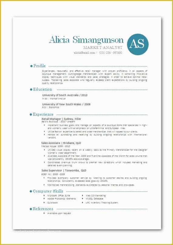 Contemporary Resume Templates Free Word Of Modern Microsoft Word Resume Template Alicia by Inkpower