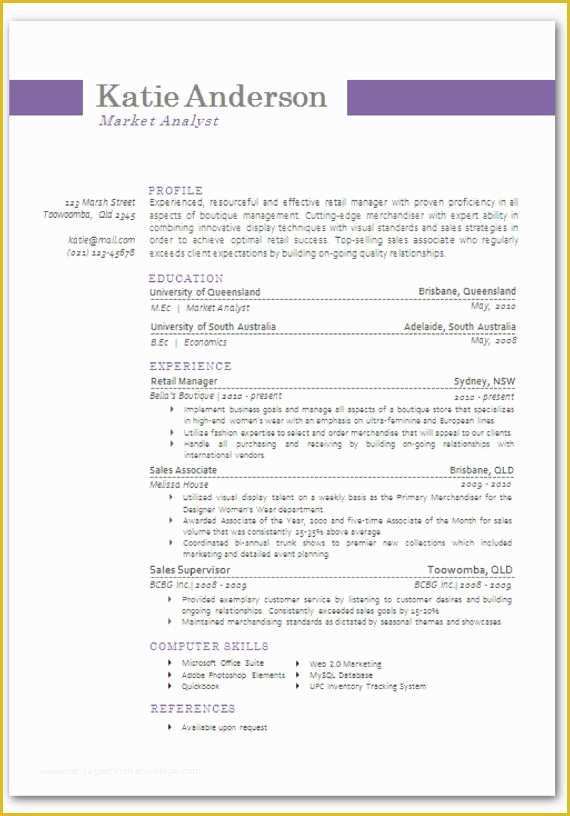 Contemporary Resume Templates Free Word Of Modern Resume Template Latest Information