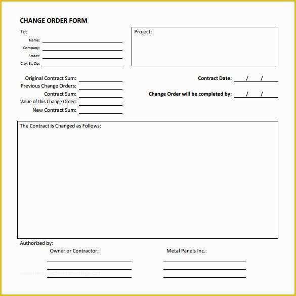 Contractor Change order Template Free Of 13 Change order Templates