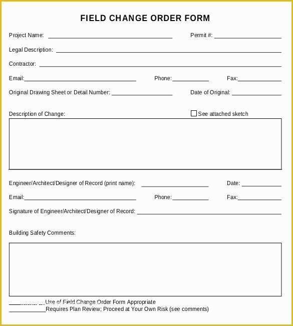 Contractor Change order Template Free Of 16 Change order Templates Word Pages