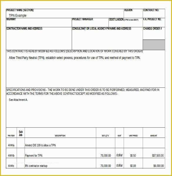 Contractor Change order Template Free Of 24 Change order Templates Pdf Doc