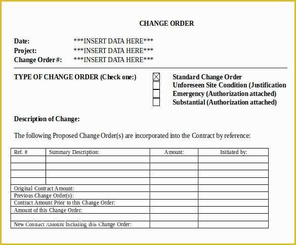 Contractor Change order Template Free Of 24 Change order Templates Pdf Doc