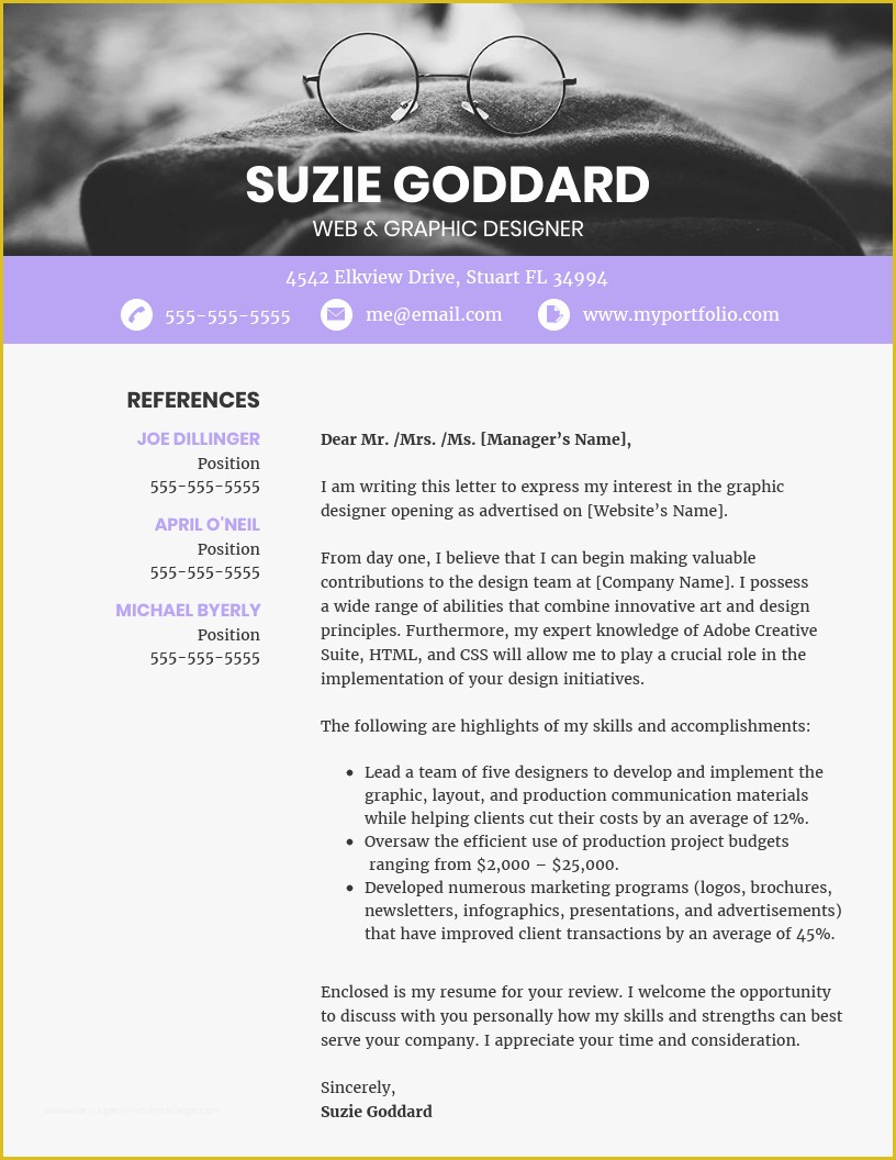 Cover Letter Design Template Free Of 10 Cover Letter Templates and Expert Design Tips to