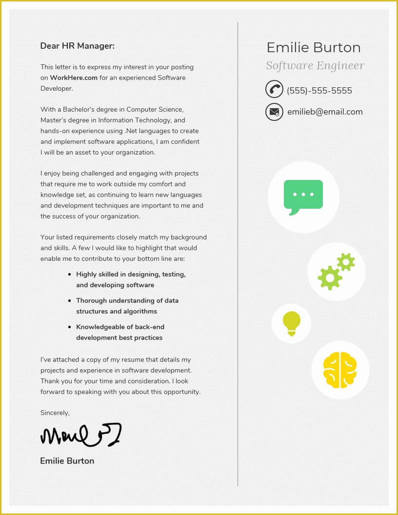 Cover Letter Design Template Free Of 10 Cover Letter Templates and Expert Design Tips to