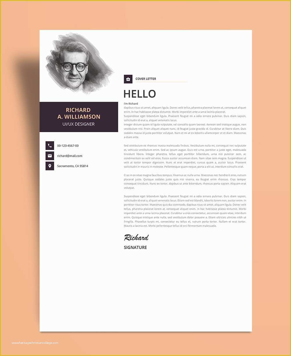 Cover Letter Design Template Free Of Creative Professional Resume Cv Design Template with