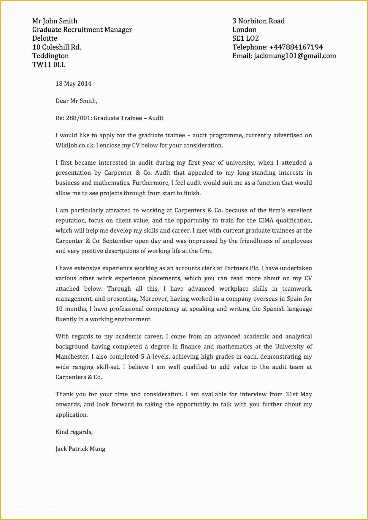 Cover Letter Design Template Free Of Templates and Examples