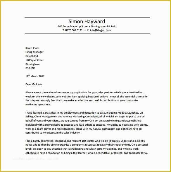 Cover Letter Template Free Download Of 17 Resume Cover Letter Templates – Free Sample Example