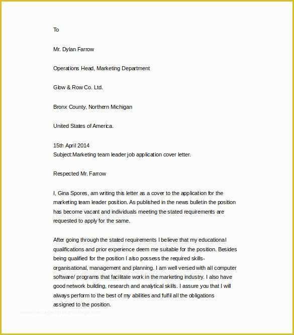 Cover Letter Template Free Download Of 25 Cover Letter Example Download for Free