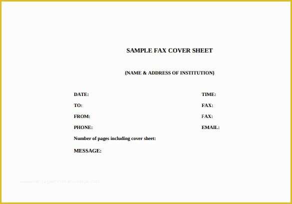 Cover Letter Template Free Download Of 7 Fax Cover Letter Templates Free Sample Example