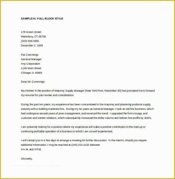 Cover Letter Template Word Free Download Of 15 General Cover Letter Templates Free Sample Example