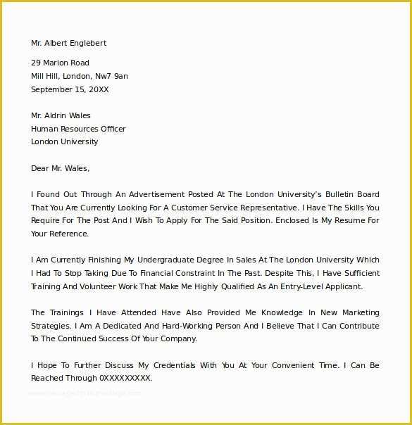 Cover Letter Template Word Free Download Of 25 Cover Letter Example Download for Free