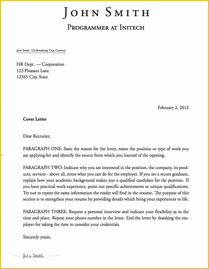 Cover Letter Template Word Free Download Of 5 Free Cover Letter Templates Excel Pdf formats