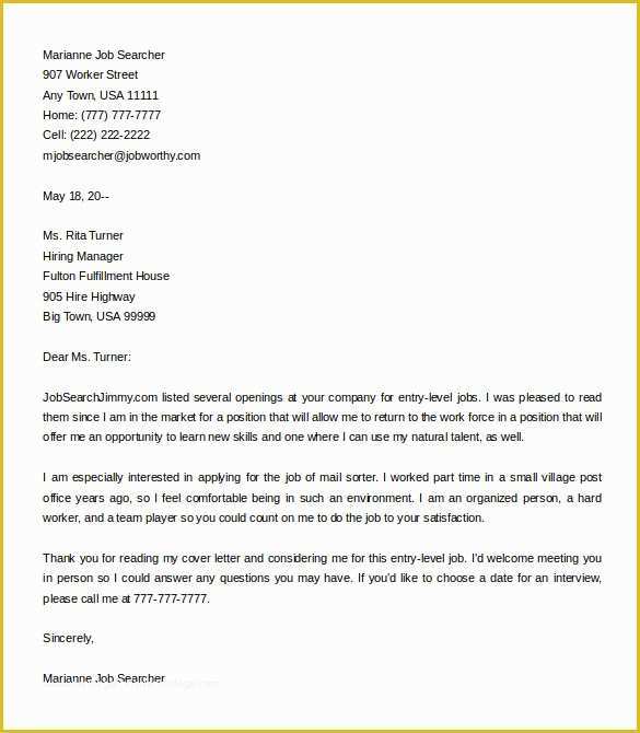 Cover Letter Template Word Free Download Of Cover Letter Template – 20 Free Word Pdf Documents